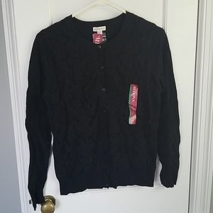 Black lace cardigan